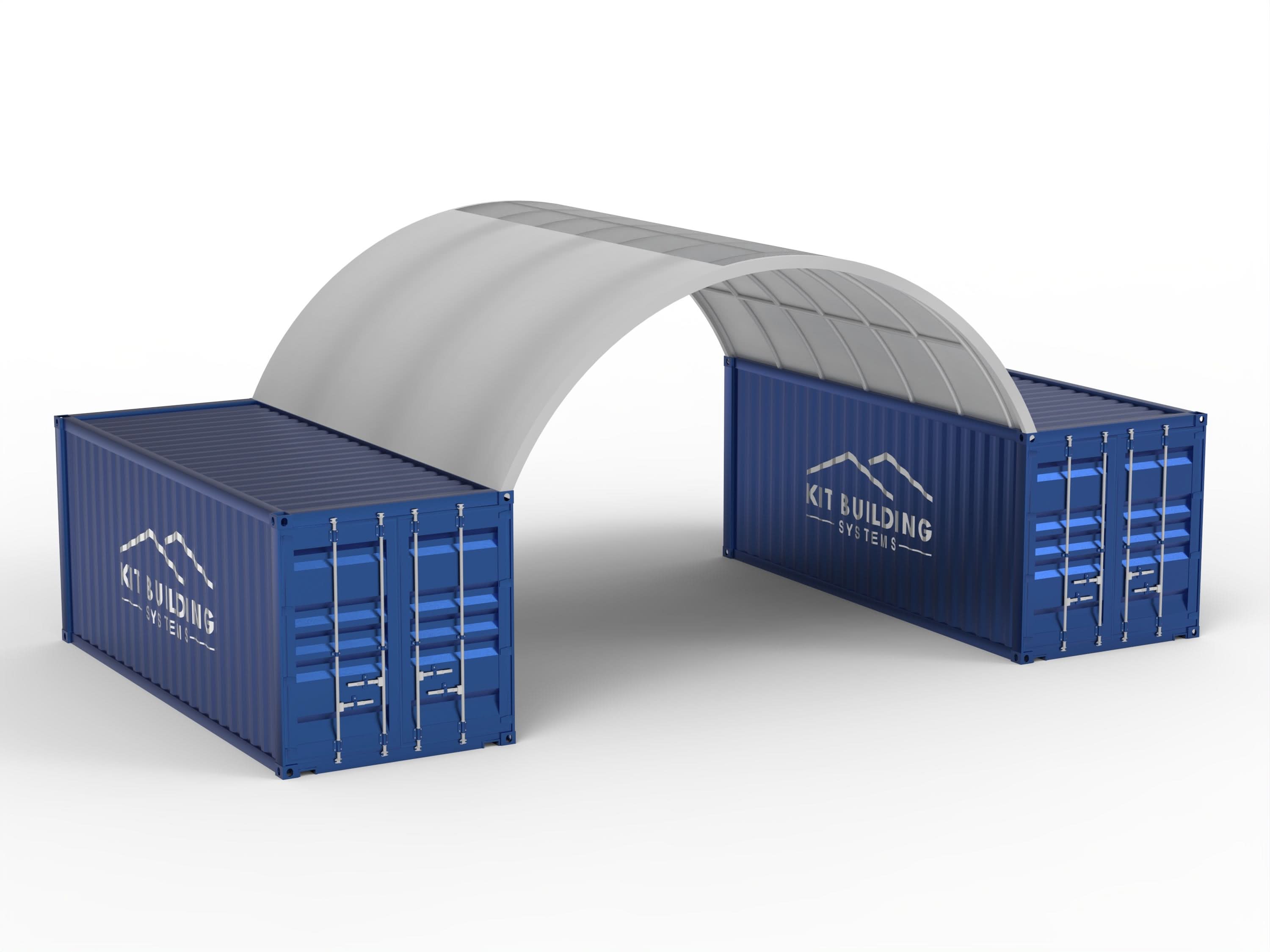 Marquesinas para contenedores: 20 pies x 20 pies x 6,5 pies (6 mx 6 mx 2 m)