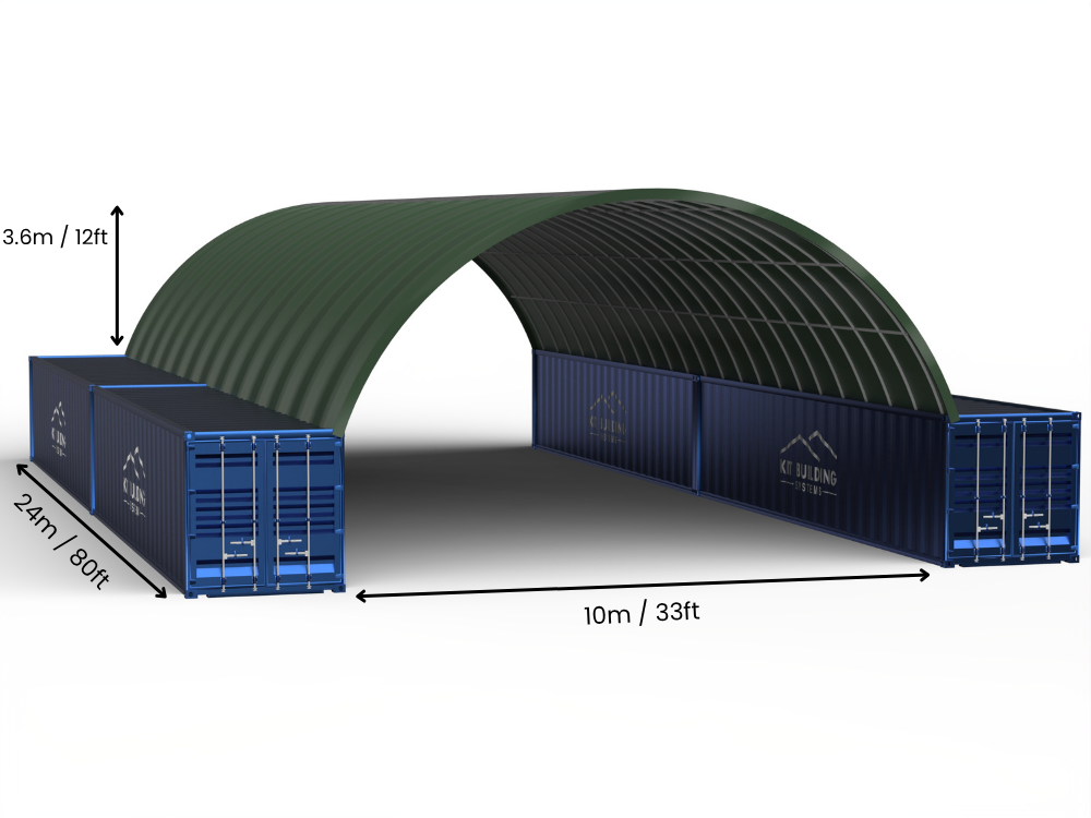 Luz de 10m (33 pies) | Toldos para Contenedores - 33 pies x 12 pies (10m x 3.6m)