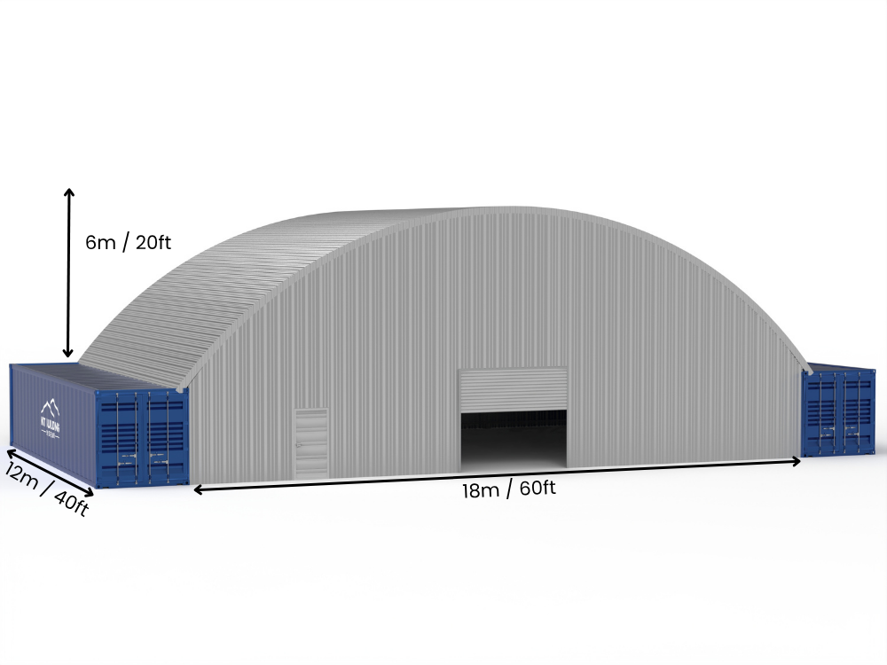 Marquesinas de Contenedores de Acero - 60ft x 40ft x 20ft (18m x 12m x 6.1m)