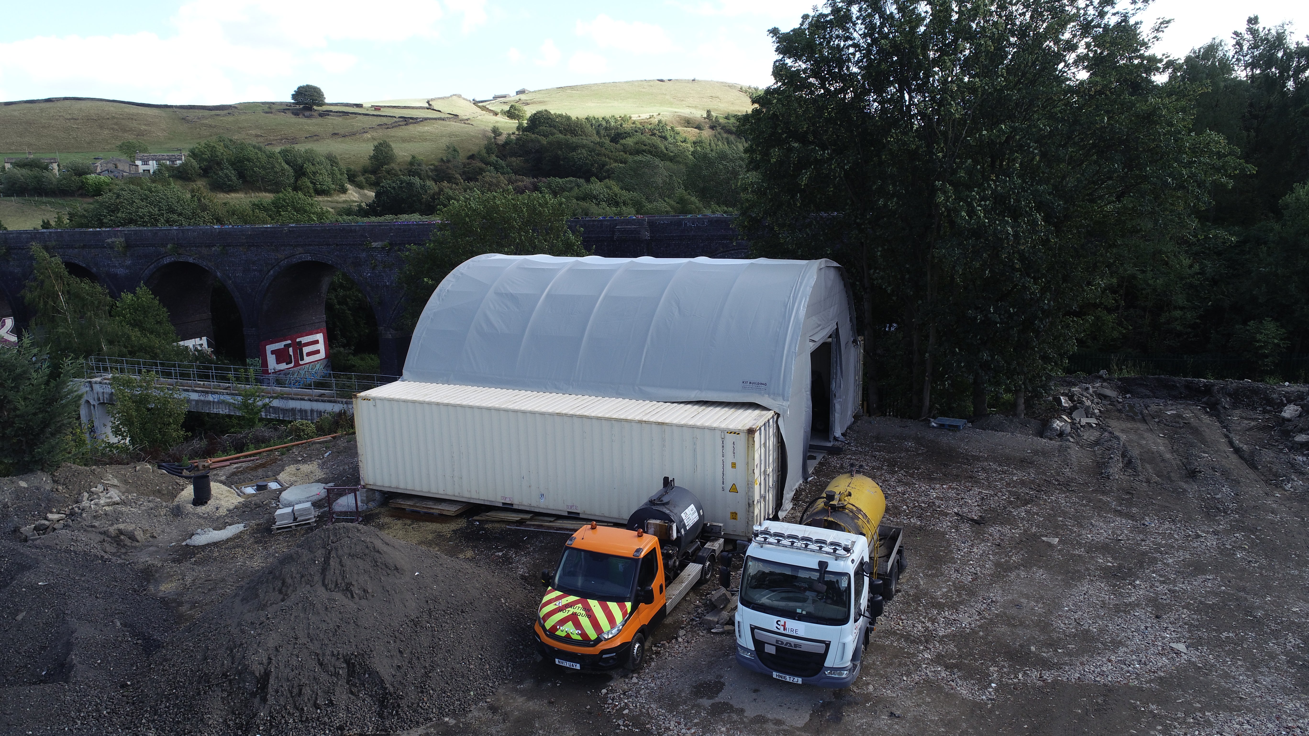 Marquesinas para contenedores: 40 pies x 40 pies x 15 pies (12 mx 12 mx 4,5 m)