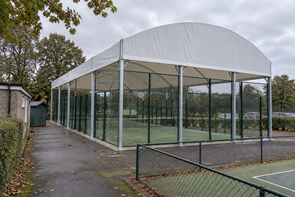 Toldo para pista de pádel