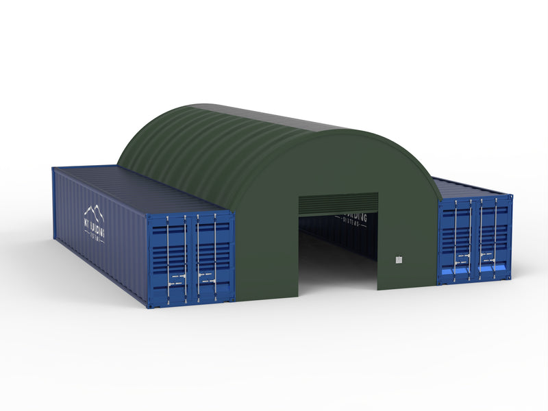 Marquesinas para contenedores: 20 pies x 40 pies x 6,5 pies (6 mx 12 mx 2 m)