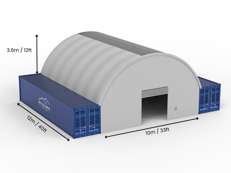 Luz de 10m (33 pies) | Toldos para Contenedores - 33 pies x 12 pies (10m x 3.6m)