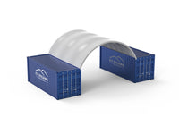 Marquesinas para contenedores: 20 pies x 20 pies x 6,5 pies (6 mx 6 mx 2 m)